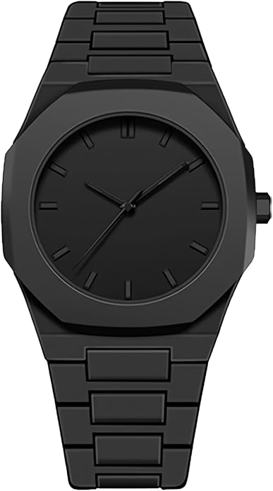 Reloj minimalista de cuarzo negro