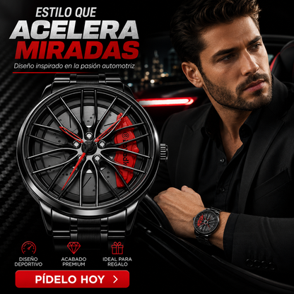 Reloj RPM Black – Diseño de Rin Deportivo  (ENVIOS GRATIS)